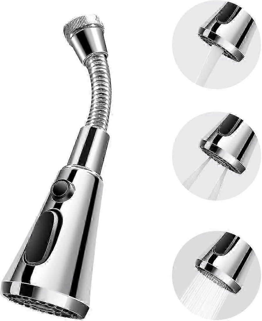 Faucet Extension, 360rotatable Faucet Attachment Kitchen Tap Spray Head With Universal Adapter Water Saving Filter Faucet With 3 Spray Modes