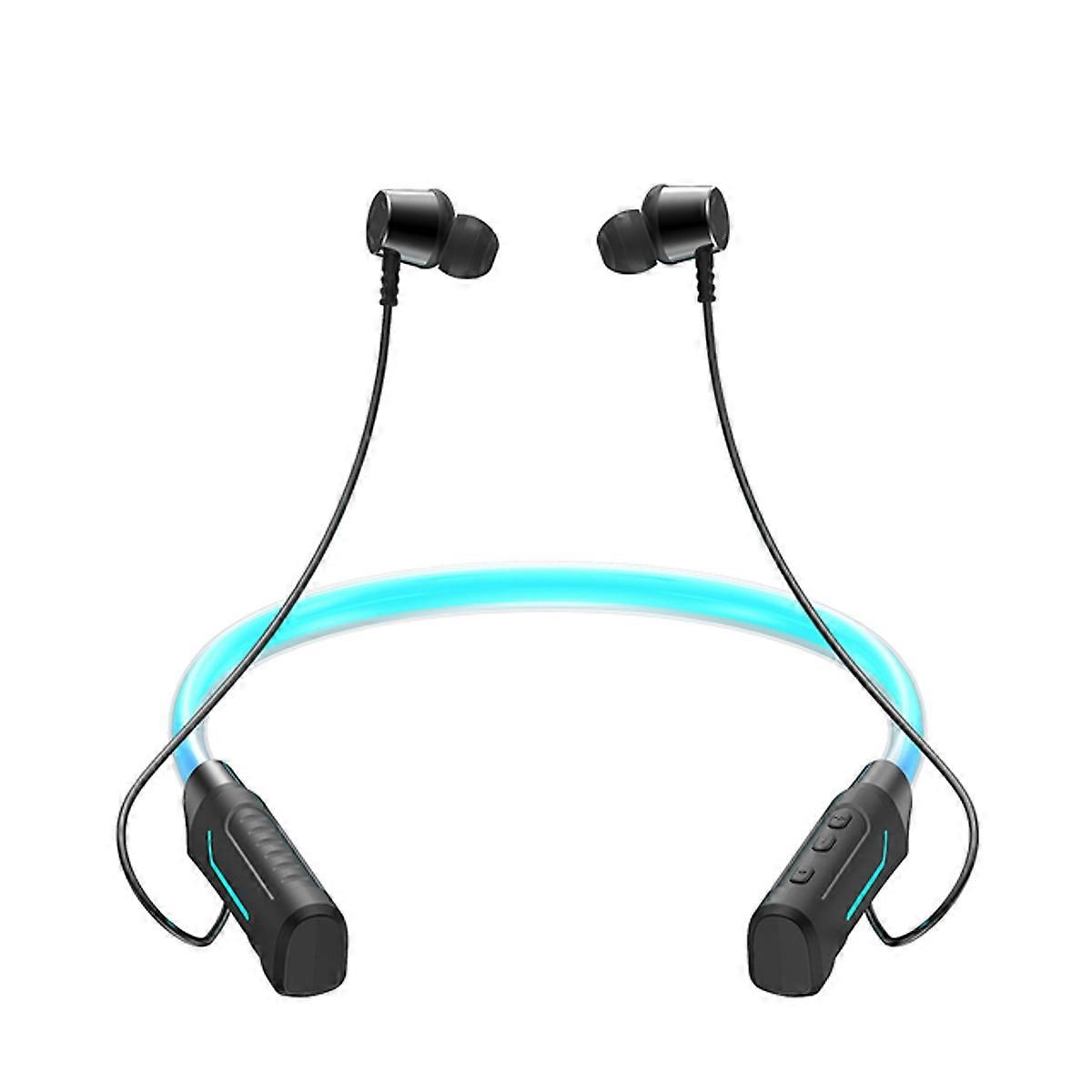 JG4 Flashing LED Neck-mounted Stereo Bluetooth Wireless Earphone