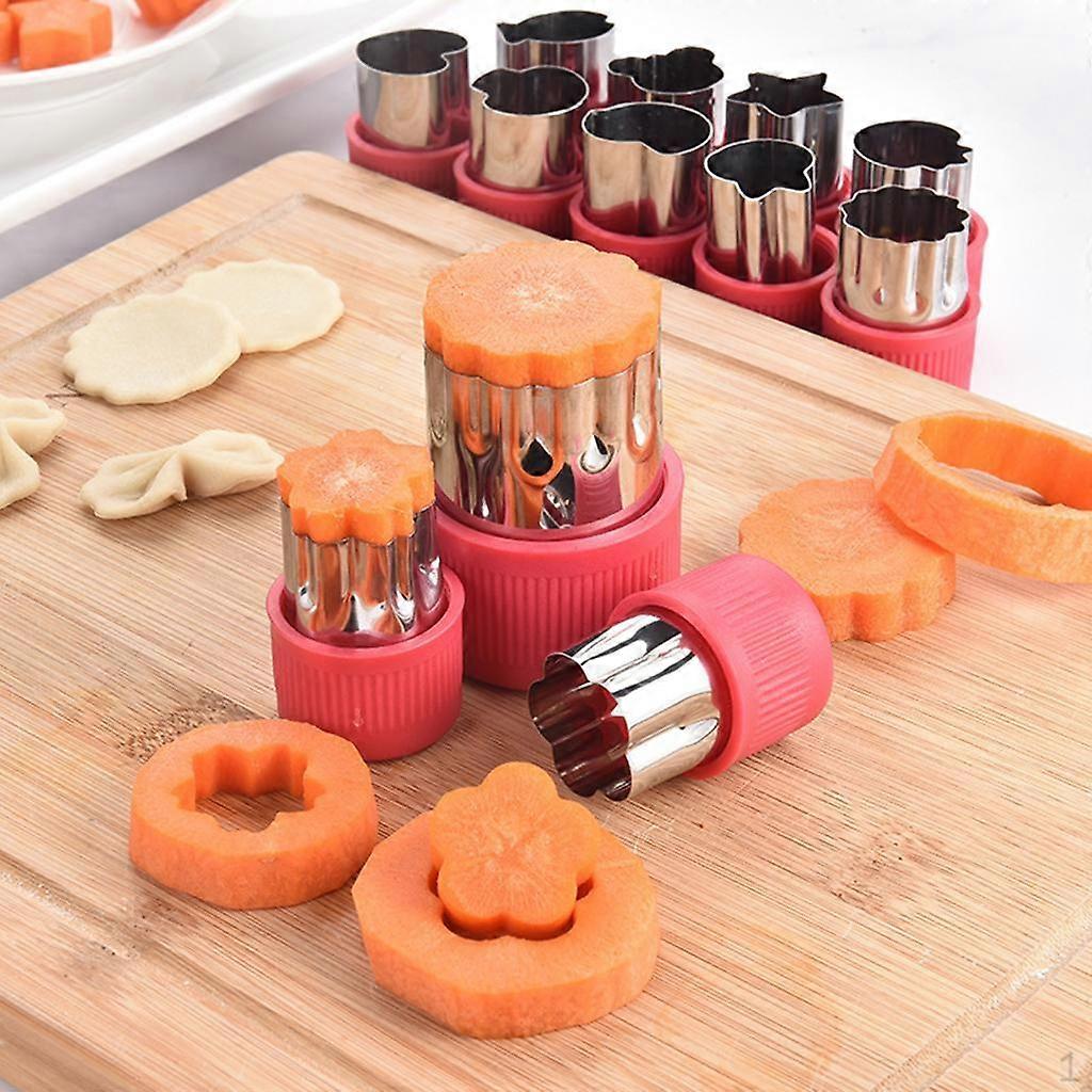 12 Pieces Biscuits Vegetable Cutter Shapes Set Baking