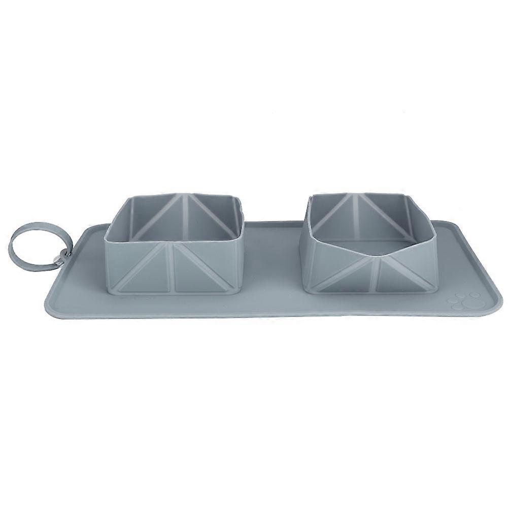 Silicone Foldable Pet Travel Feeder with Collapsible Design, BPA-Free Material, Portable, Lightweight, Easy Clean