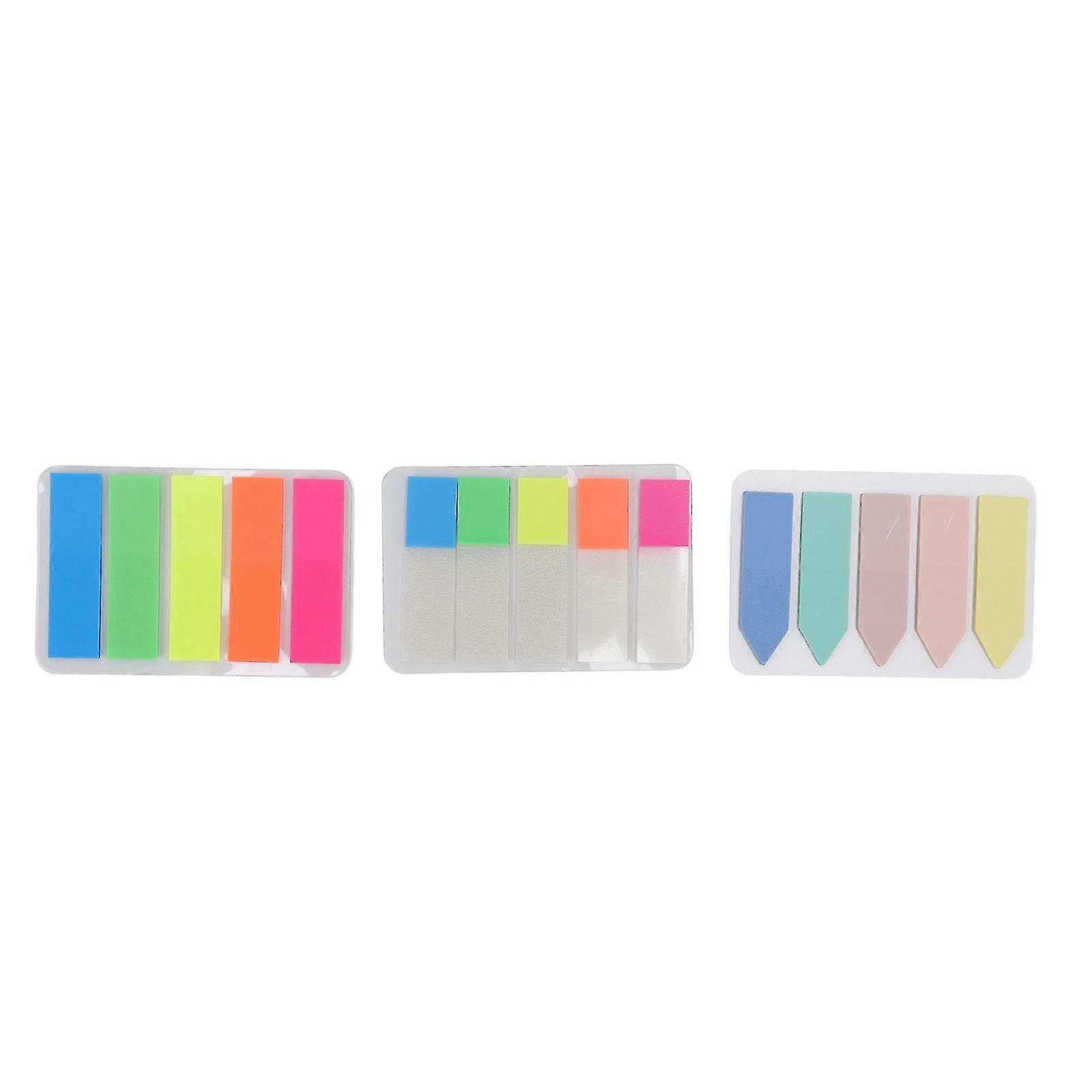15Packs Page Markers Index Tabs 5 Iridescent Colors Key Marking Reusable Transparent PET Index Tabs for Home School Office
