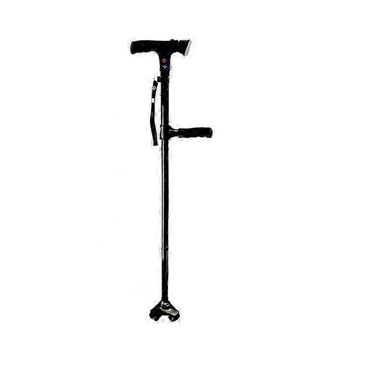 Telescopic Folding Walking Cane with LED Light & Safety Alarm for Elderly - Collapsible Design