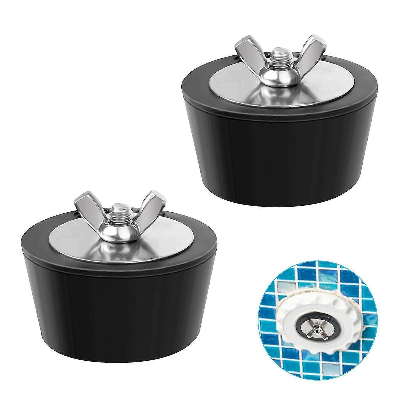 Swimming Pool Winter Stopper, 2Pcs Rubber Winter Stoppers for Swimming Pools and Spas (Diameter 51mm/2")