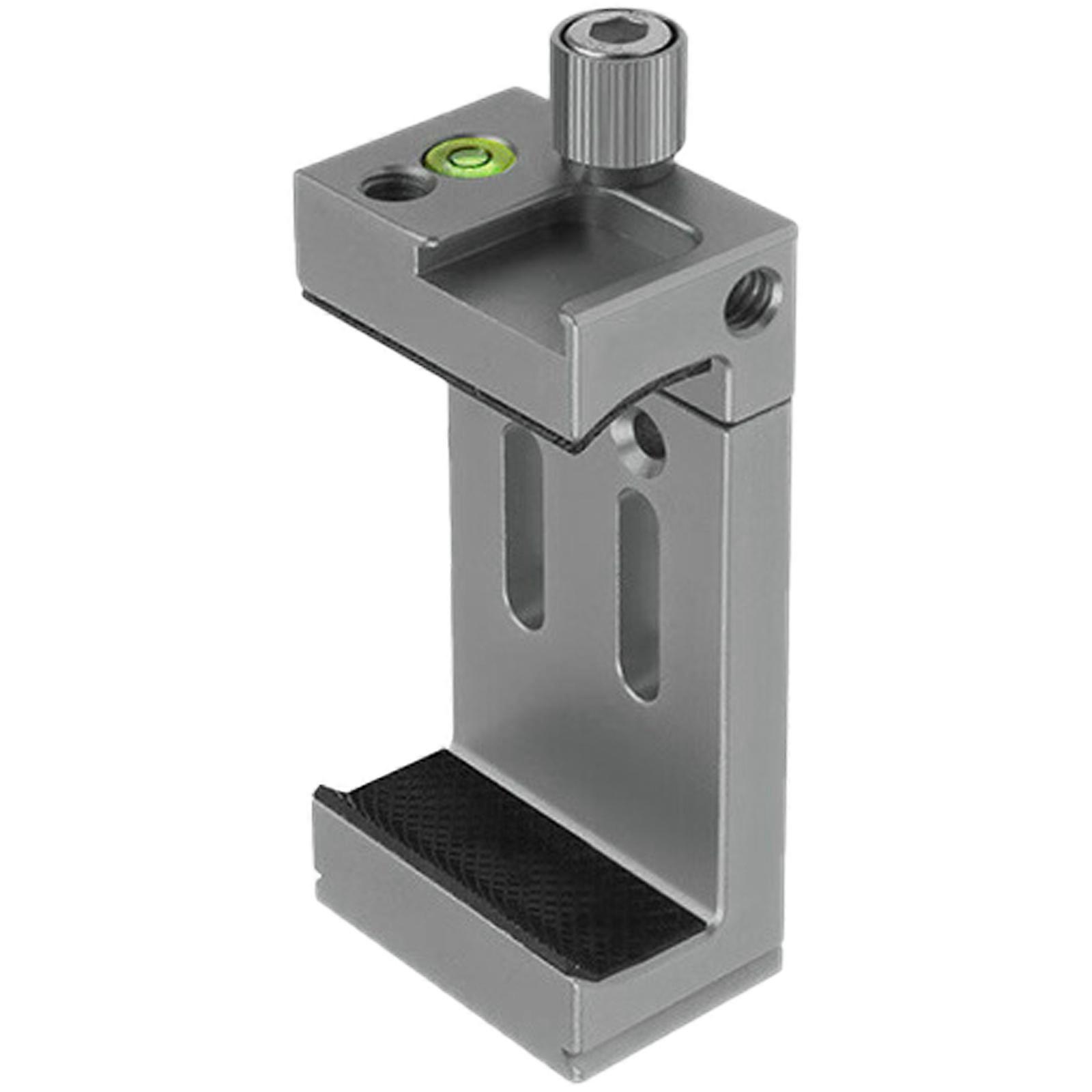 Cellphone Tripod Mount Adapter Adjustable Phone Holder Stand for Tripod Smartphone Clamp Aluminum Cellphone Tripod Silver