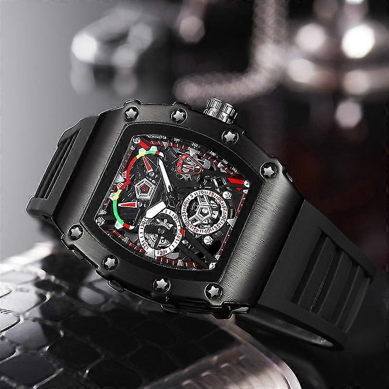 Mænd Watch Mode Quartz Man armbåndsur Silikone Man ure Vandtæt Lysende