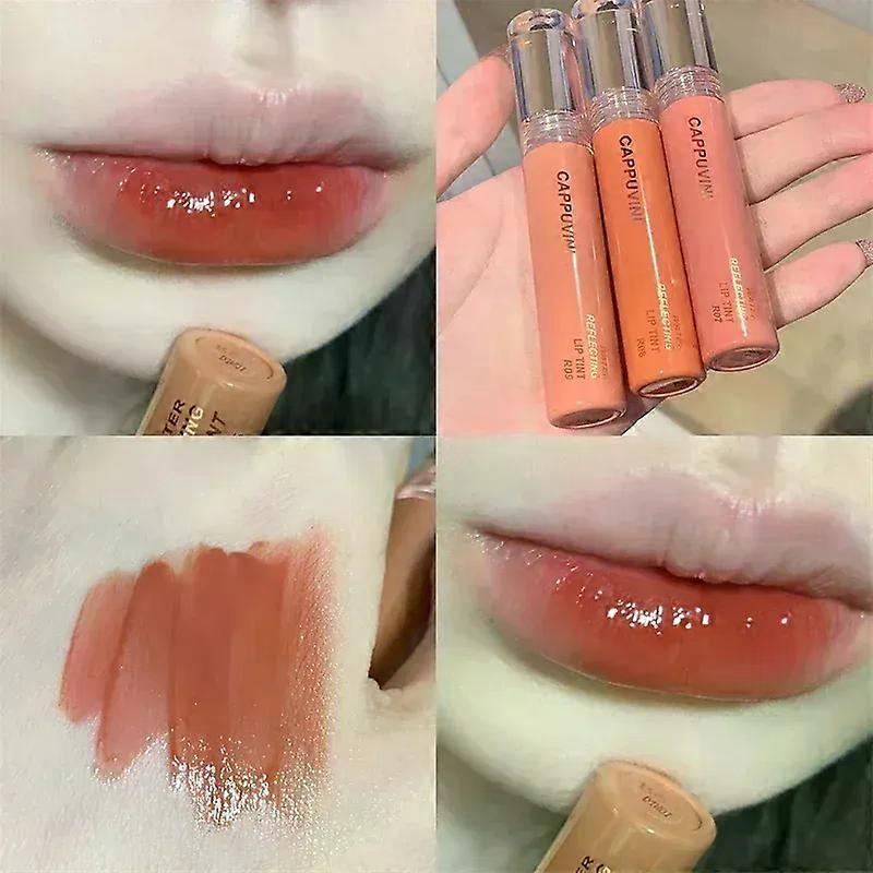 2024 Nouveau 6 Couleur Miroir Teinture Brillant à Lèvres Hydratant Rouge à Lèvres Liquide Imperméable À Lèvres Rouge Longue Durée Maquillage Coréen Maquillage Cosmétique