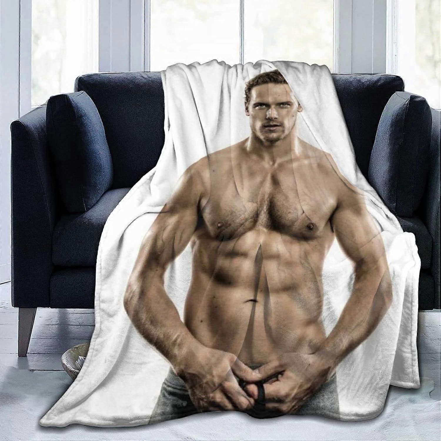 Sam Heughan Fleece Throw Blanket Ultra Soft Cozy Luxury Fuzzy Blanket for Couch Bed Sofa Lightweight Warm Plush Blankets Bedding for All Season -ksxl3