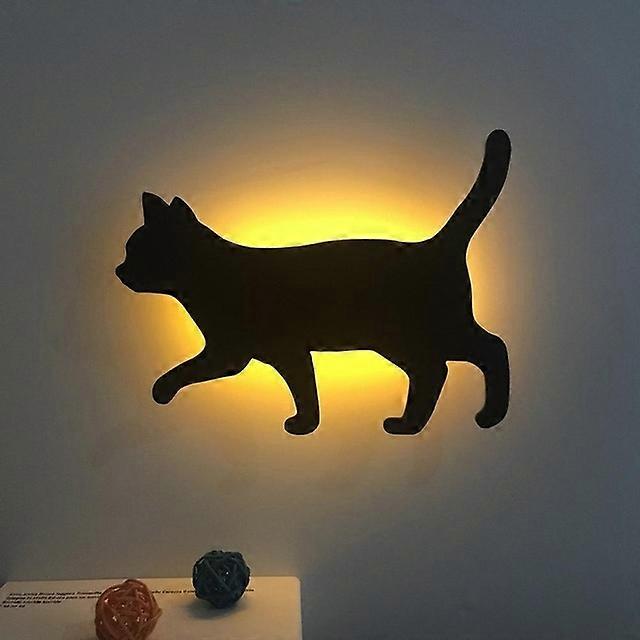 LED Light Control Sound Control Night Light Silhouette Light Shadow Light Cat Wall Light