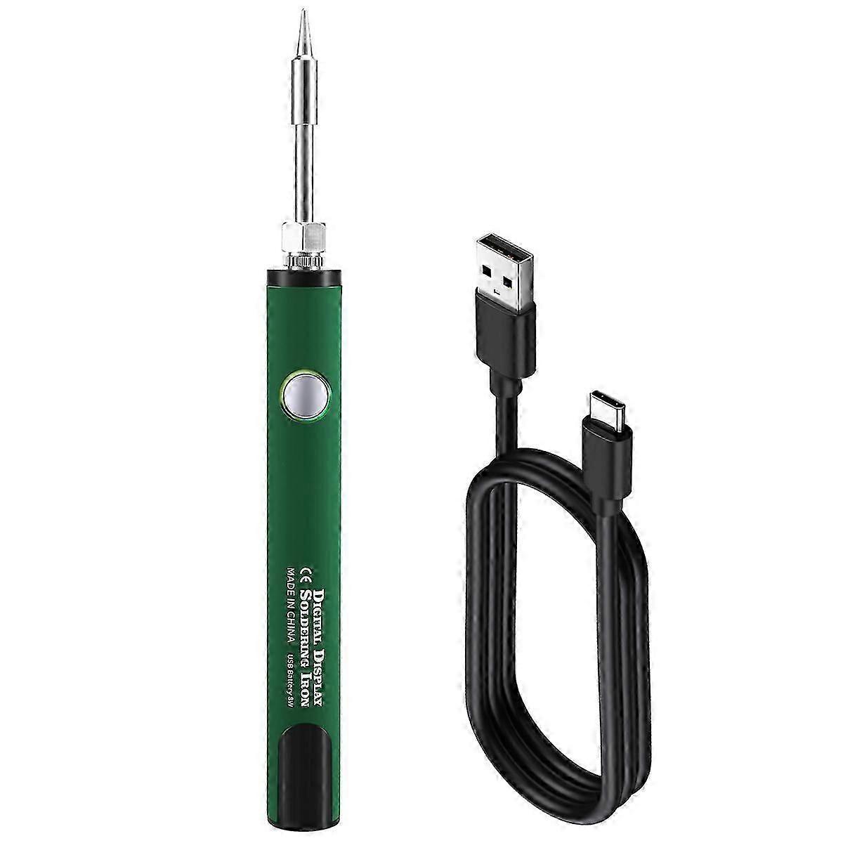 510 Thread Mini Soldering Iron Kit 3-Gear Adjustable Voltage with Soldering Iron Tip 650mAh USB Rec