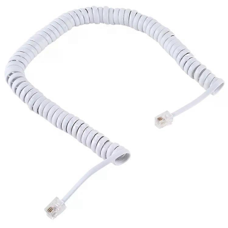 RJ11 Telephone Extension Coil Cable-4 Core,2m Stretch Length,