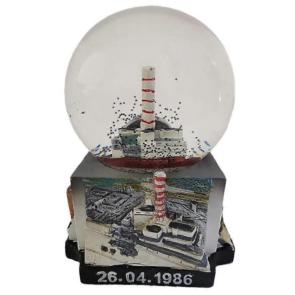 Black Snow Globe Tourism Art Souvenir Luminous Collectible Model