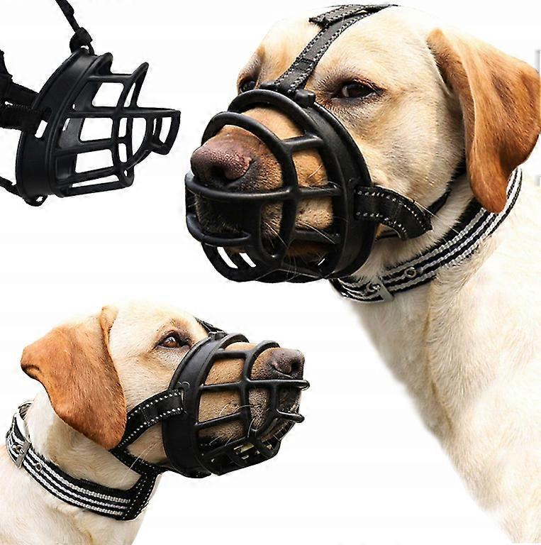 Physiological Dog Muzzle, Rubber, Adjustable, Comfortable, Size Xl
