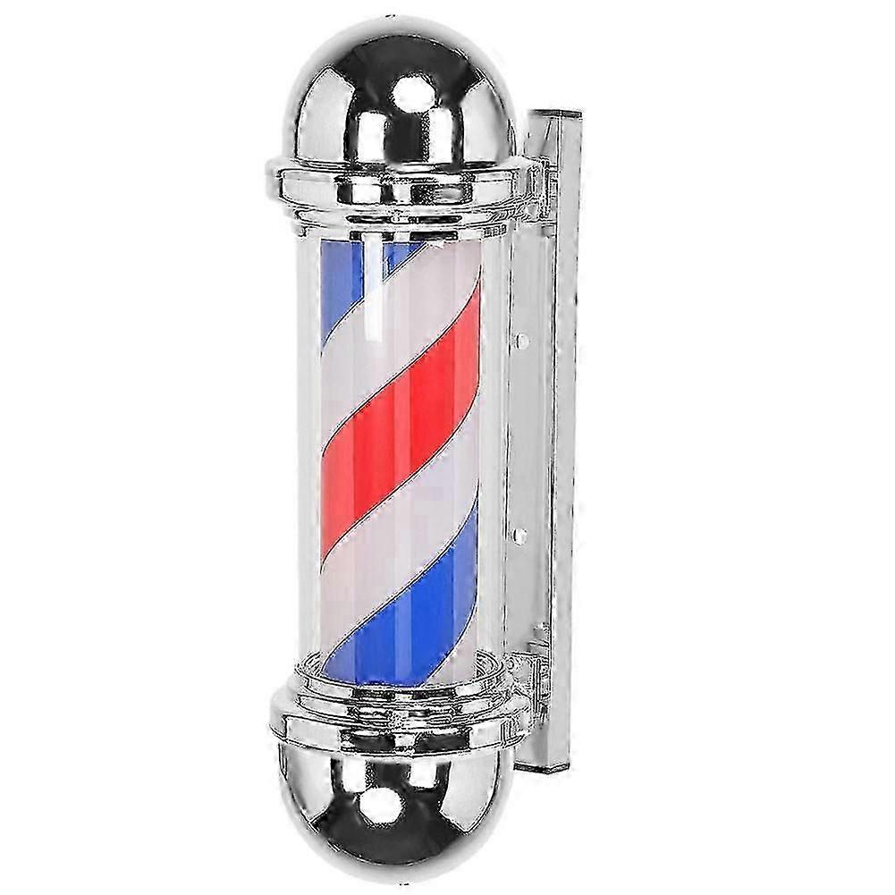 50cm / 19.7inch Barber Shop Pole Rouge Blanc Bleu Rotatif Bande Lumineuse Signe Salon De CoiffureEU Prise 220V