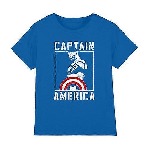 Captain America Childrens/Kids Stencil T-Shirt
