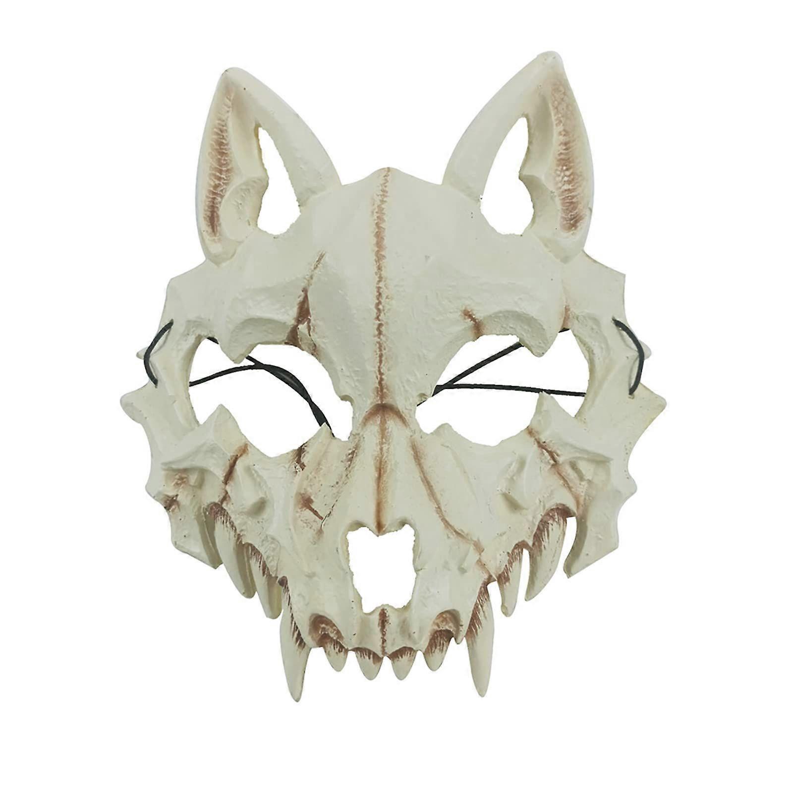 Japanese half mask - wolf mask, costume props