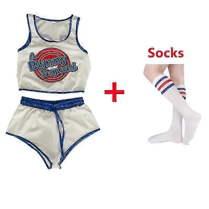 Space Lola Bunny Κουνέλι Cosplay κοστούμι κουνέλι μπάνι μαρμελάδα κοστούμια γυναίκες κορίτσια αποκριάτικο πάρτι ρούχα tops σορτς σύνολο