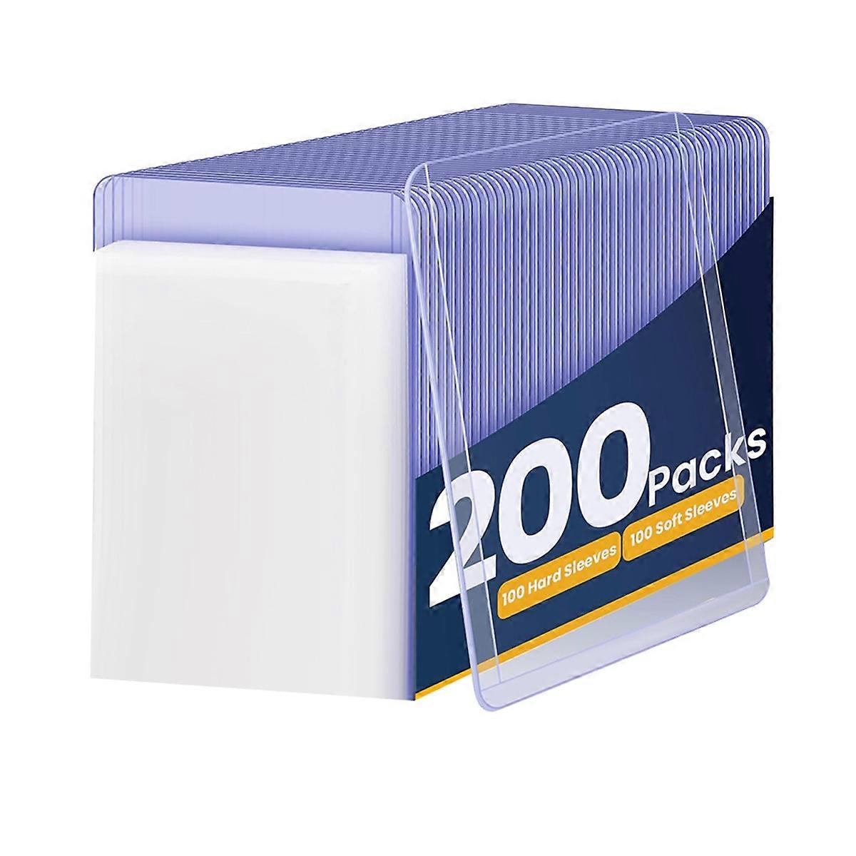 200 Packs Card Sleeves for Cards,Baseball Card Protectors