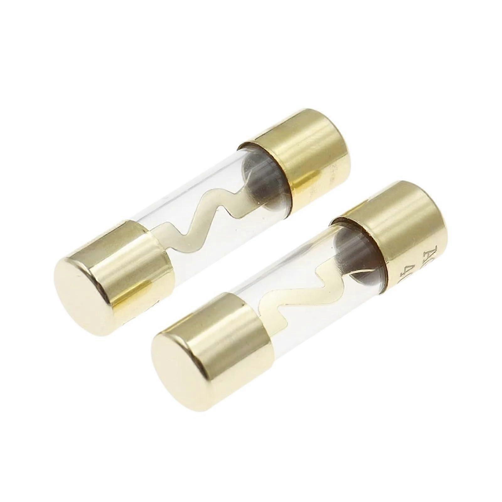Car Audio Amplifier Gold Plated Glass Fuse Set 5 Pack 40A Automotive Inline Replacement