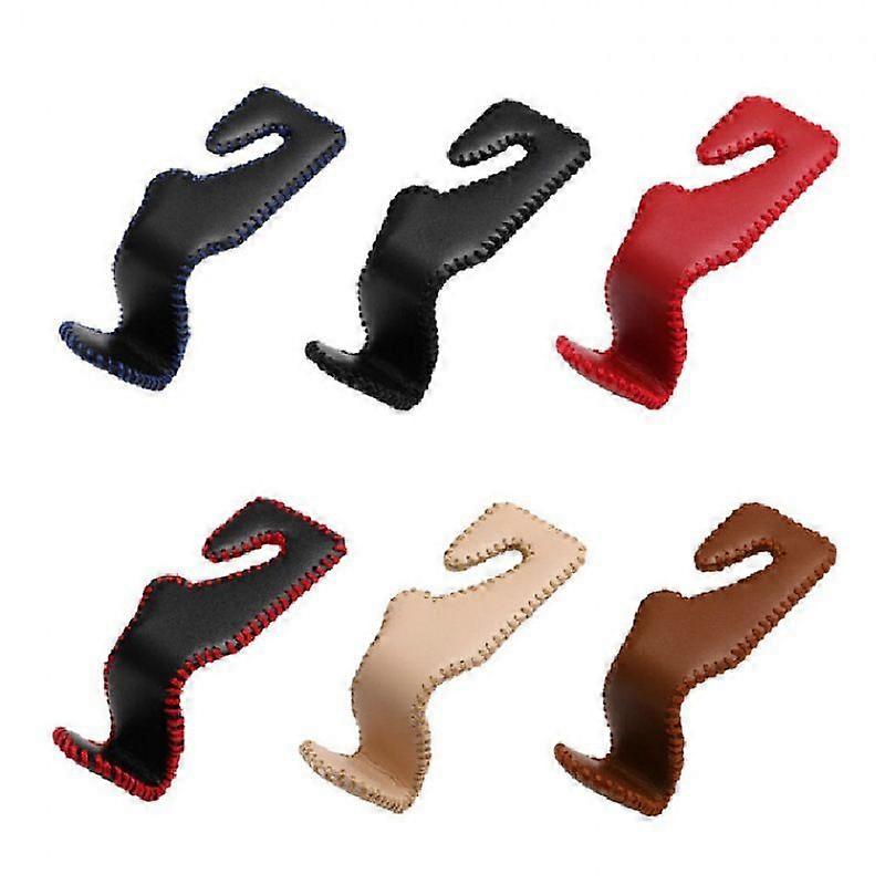 Headrest Hooks for Purses and Bags, Car Back Seat Headrest Hooks Vehicle Beige Leather Storage Hooks, 1 Pack(style 1)