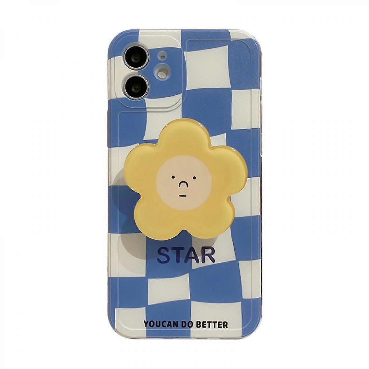 Suitable For Iphone11pro Max Blue Grill Mobile Phone Case With Bracket