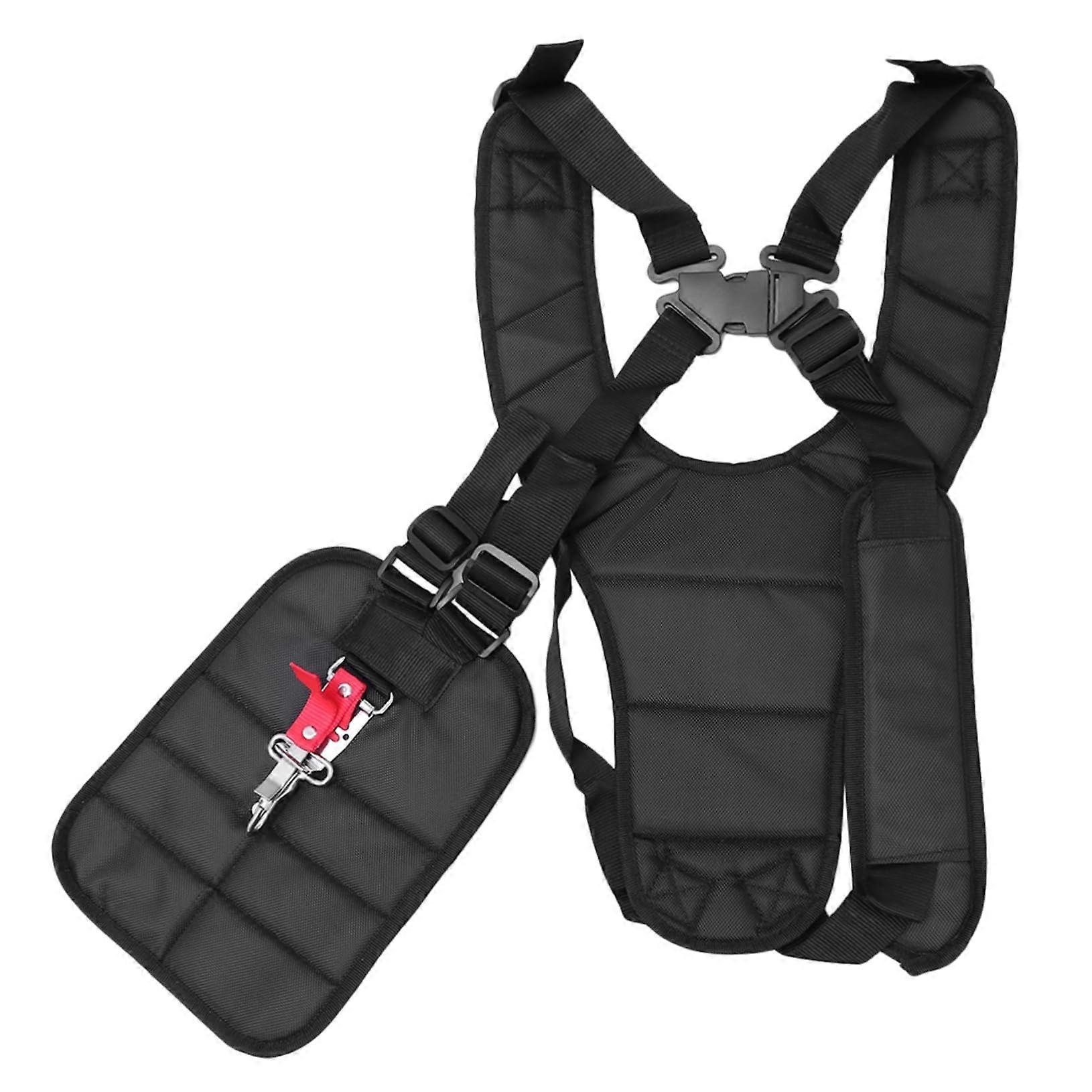 Long Lasting Lawn Mower Strap Adjustable Harness Comfortable for Trimmer Black