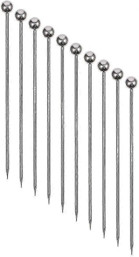 50 pcs aço inoxidável coquetel picks metal martini picks 4,3 polegadas