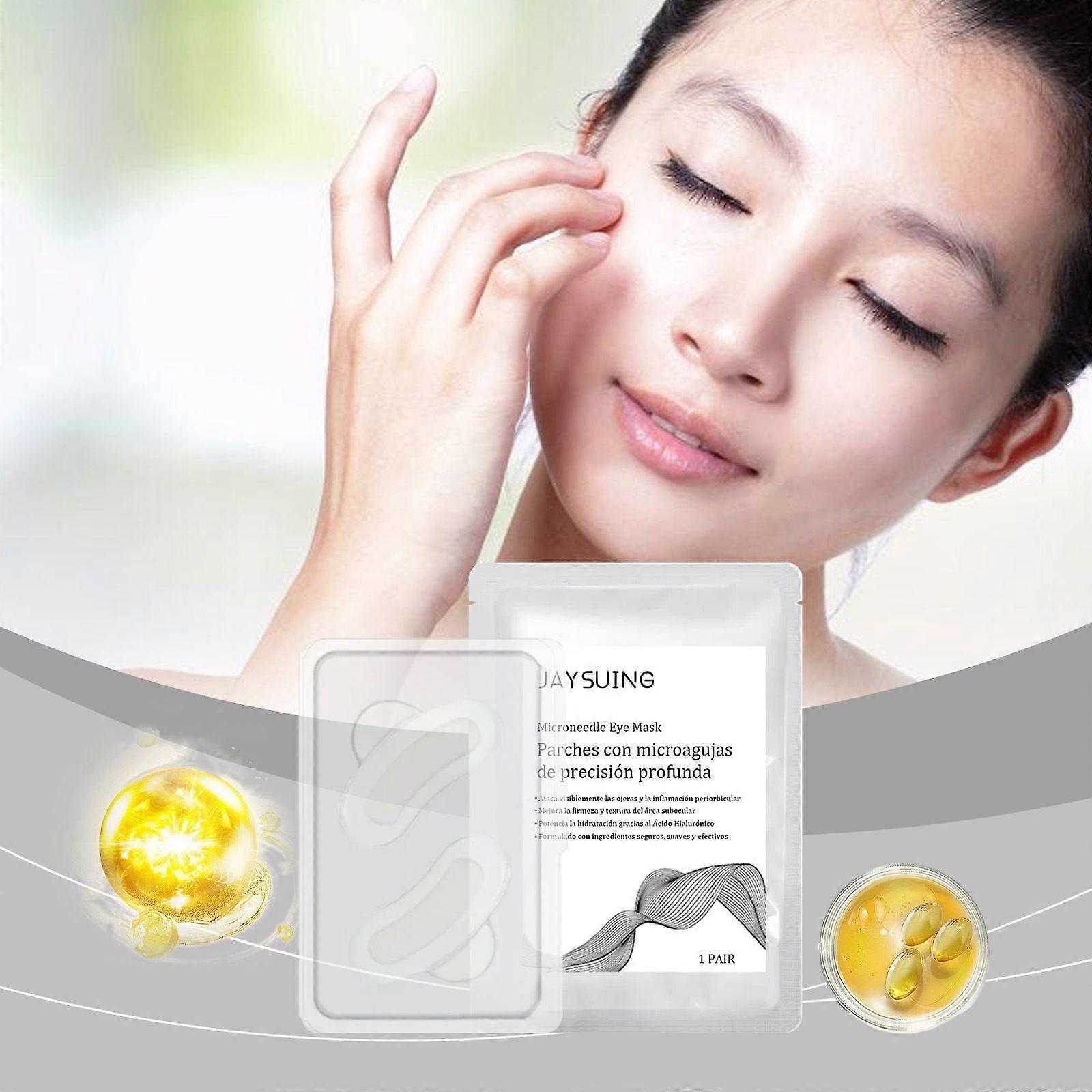 1 Pair Microneedle Eye Masks Hyaluronic Patches for Under-Eye Hydration Focus