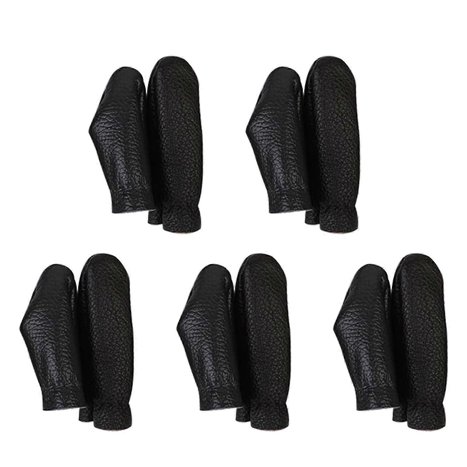 5 Sets/10Sets Leather Thimble Finger Protector Thumb and Index Finger Thimble/Protector for Hand Sewing Needlework Craft