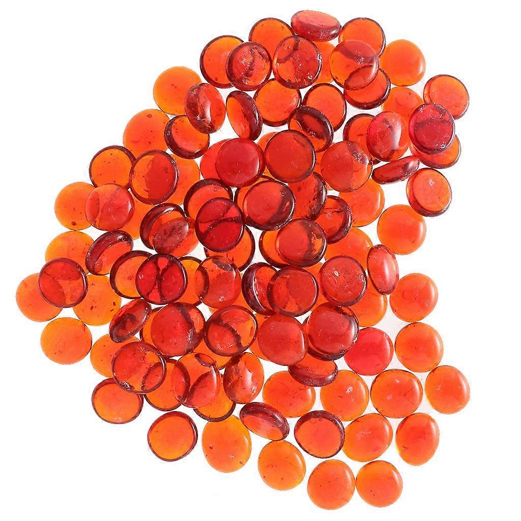 100Pcs Glass Marble Beads for Aquarium Red