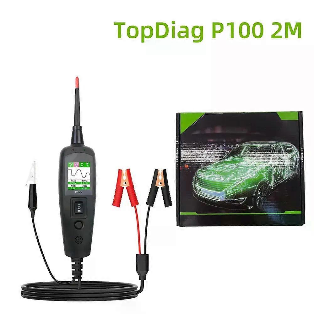 P100 TopDiag P100 2m Car Electrical Circuit Tester Automotive Power Scan Probe Circuit Kit 12V24V Battery Tester Diagnostic Tool