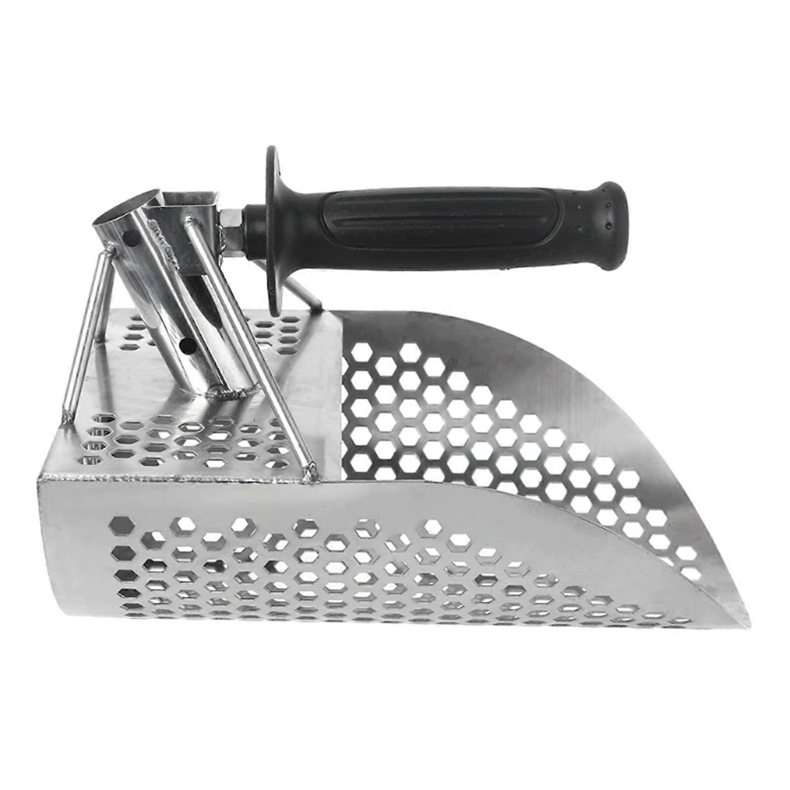 Sand Scoop, 304 Stainless Steel Sand Sifter Scoop, Antirust Metal Detecting Shovel with Ergonomic Handle, Sand Digging Scoop for Beach Garden