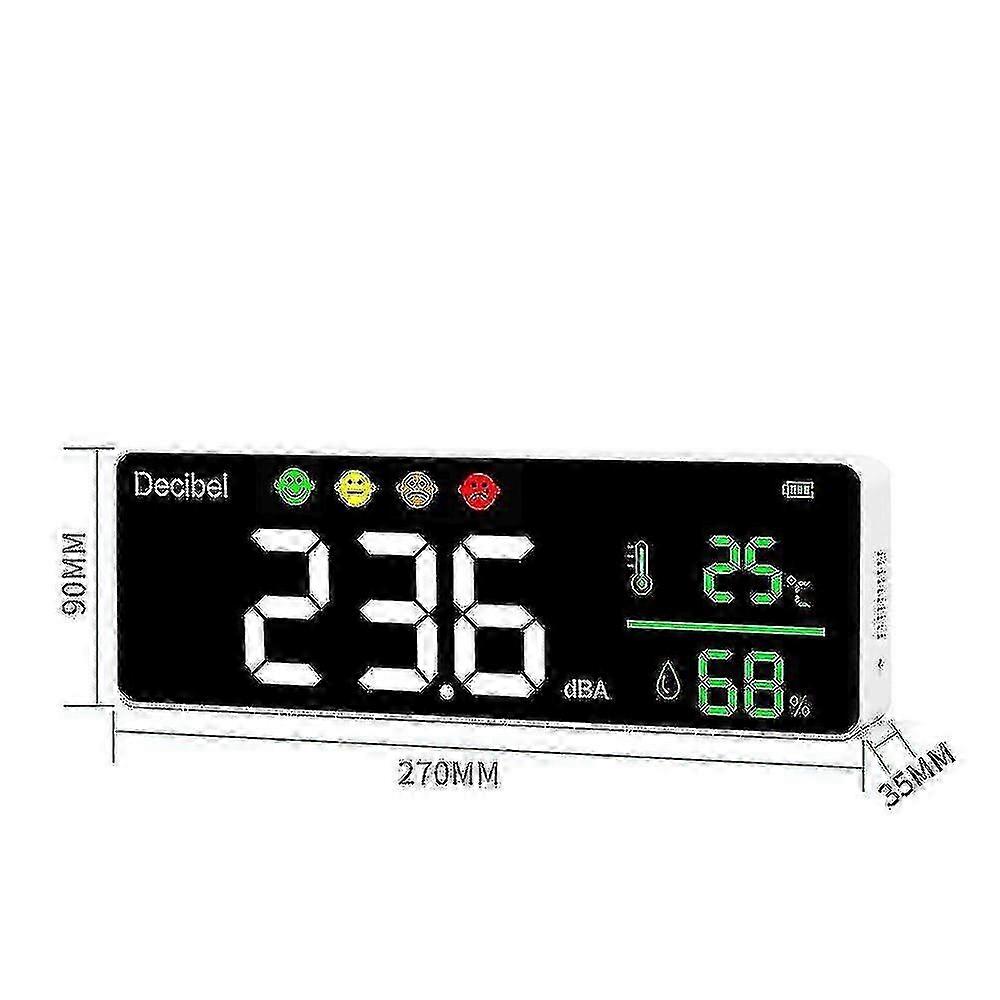 Dm1306d Digital Decibel Sound Level Meter Smart Wall Mounted Neighbors Noise Detector 30130db Temperature And Humidity Monitor_