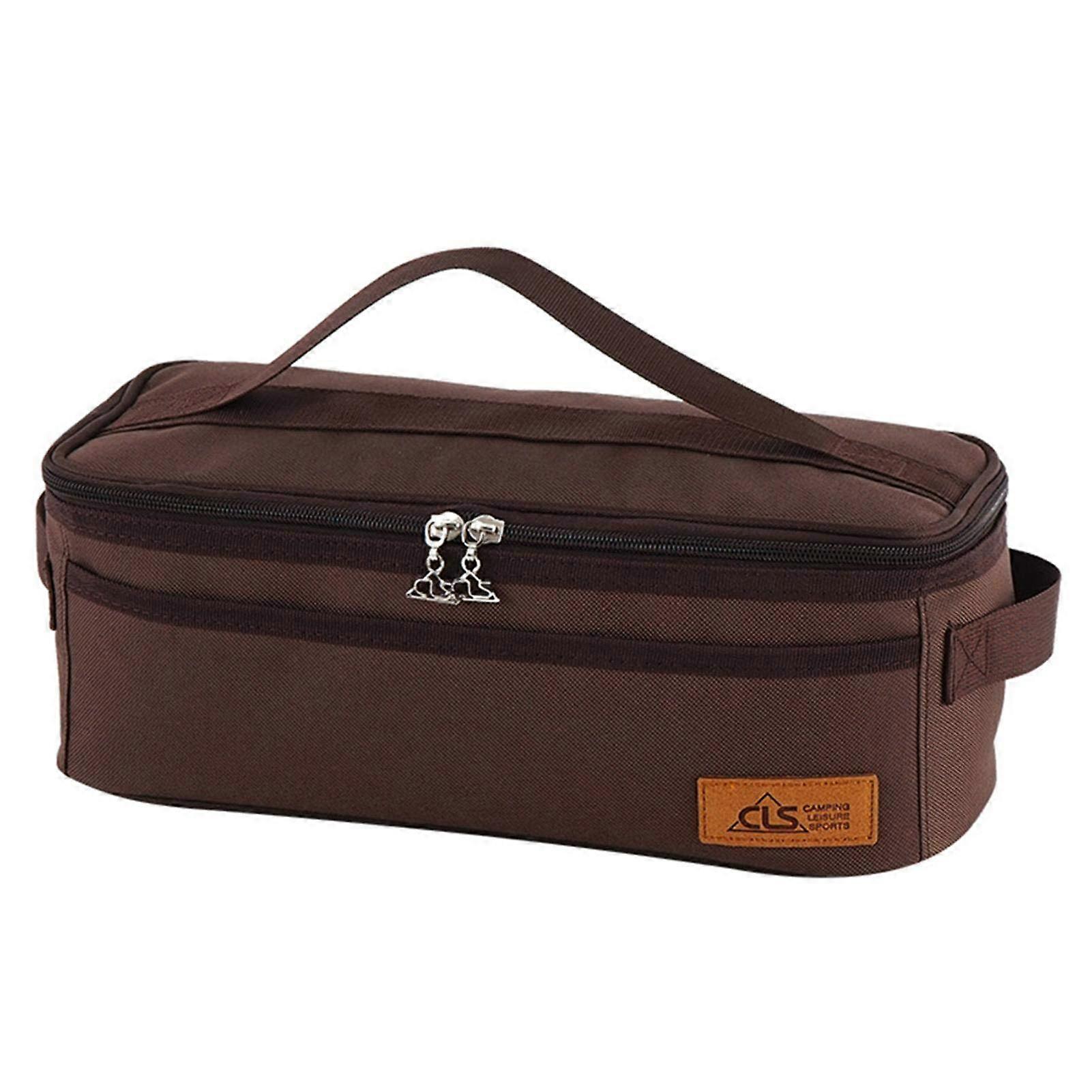 Camping Cooking Utensils Organizer with Carry Bag and Net Pockets for BBQ, Outdoor Cooking and Travelling