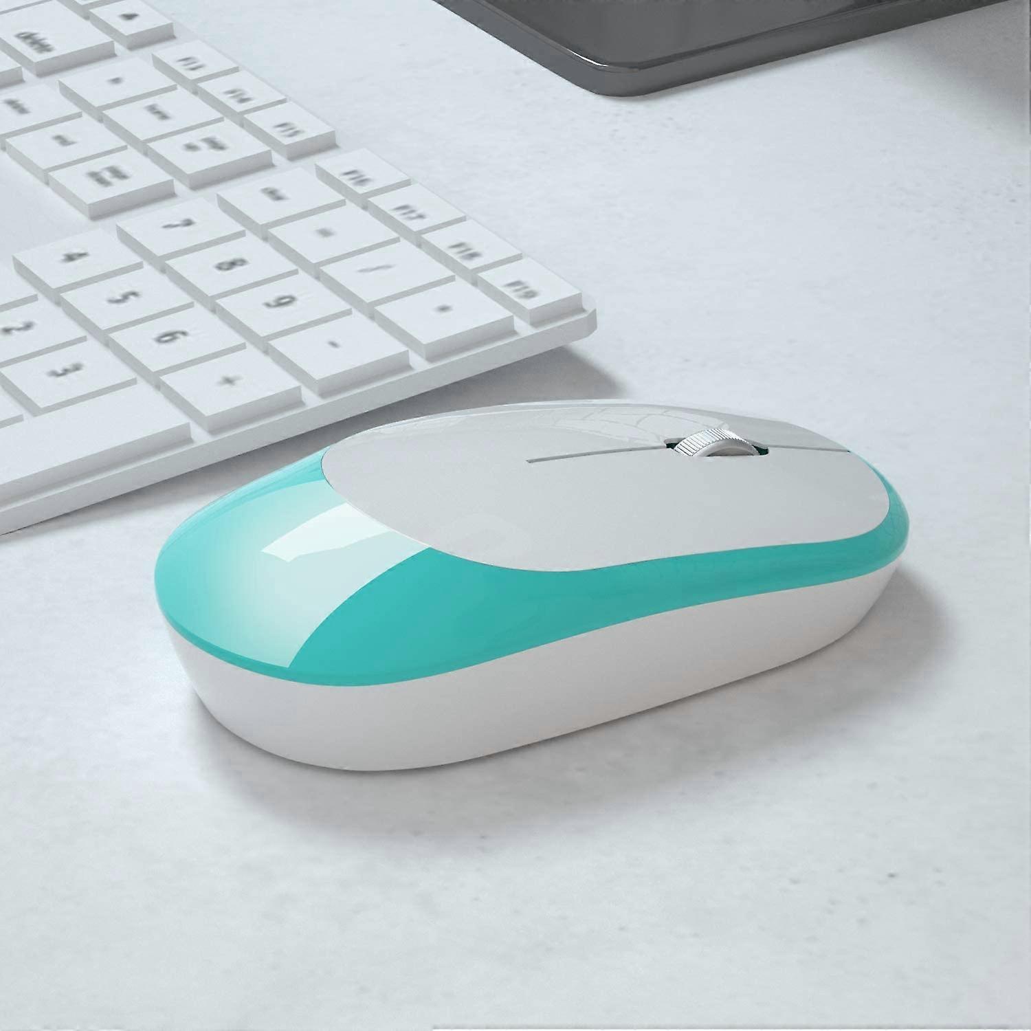 2.4G Optical Ultra-Thin Portable Wireless Mouse With Usb Receiver, Suitable For Notebook, Pc, Desktop  Blue