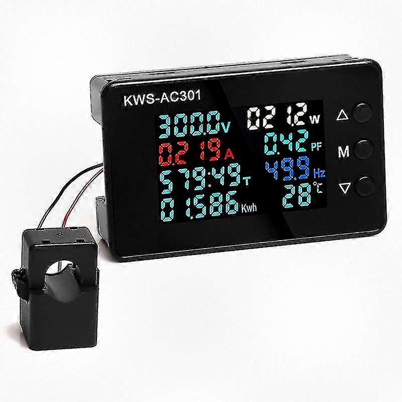 50-300V 100A μετρητής δύναμης εναλλασσόμενου ρεύματος με τον ανοικτό μετασχηματιστή, επίδειξη LCD για την τρέχουσα παρακολούθηση ισχύος τάσης