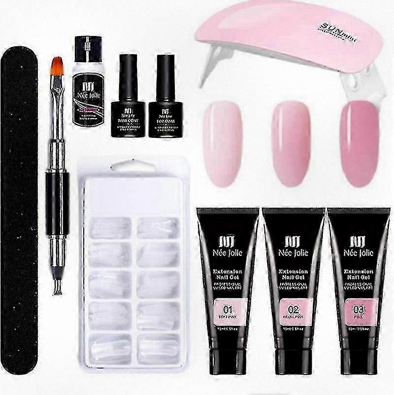 Acrylic Poly Nail Extension Gel Set for Nail Enhancement, Includes Polygel Kit for Professional Use and Beautiful Results