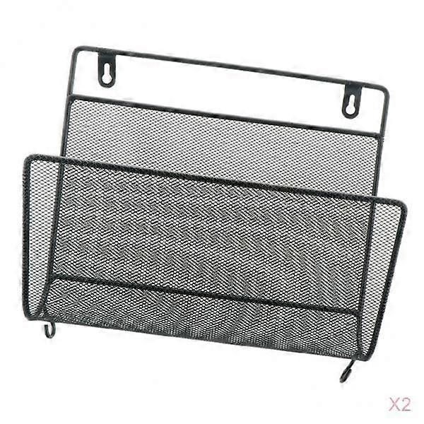 2pc Shelf for Newspapers Black