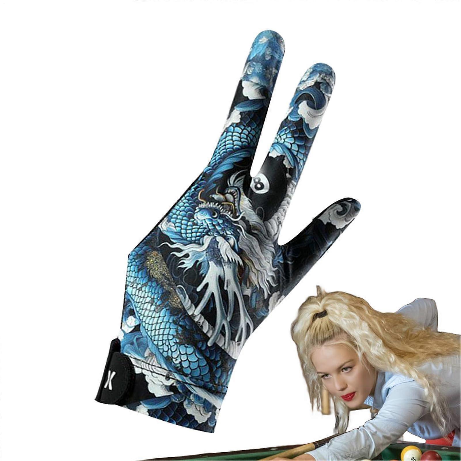 Left Hand Billiard Gloves  3Finger Design Mittens For Left Hand