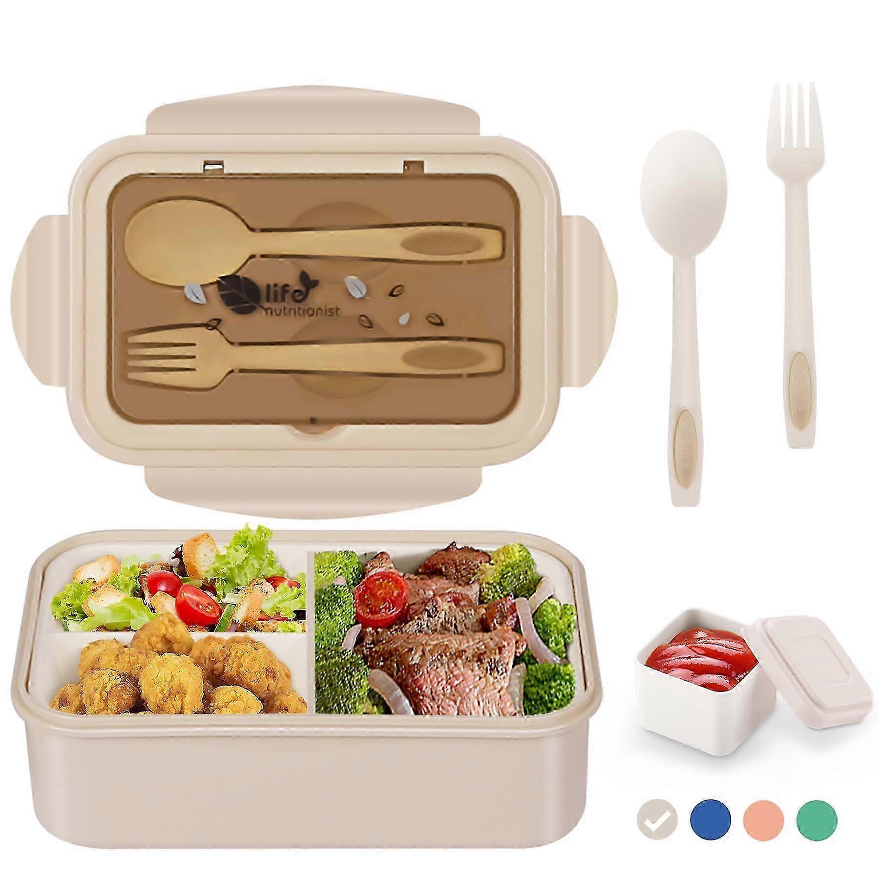 Adult Bento Lunch Box 1000ml with 3 Compartments