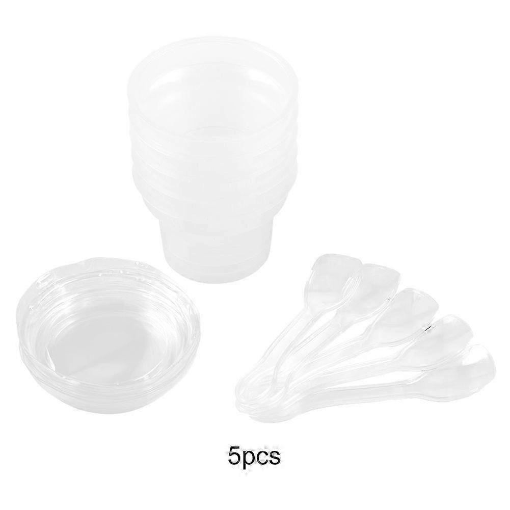 5 sets of Plastic Jello Shot Cups Ideal for Serving Pudding and Sauces at Parties and Gatherings