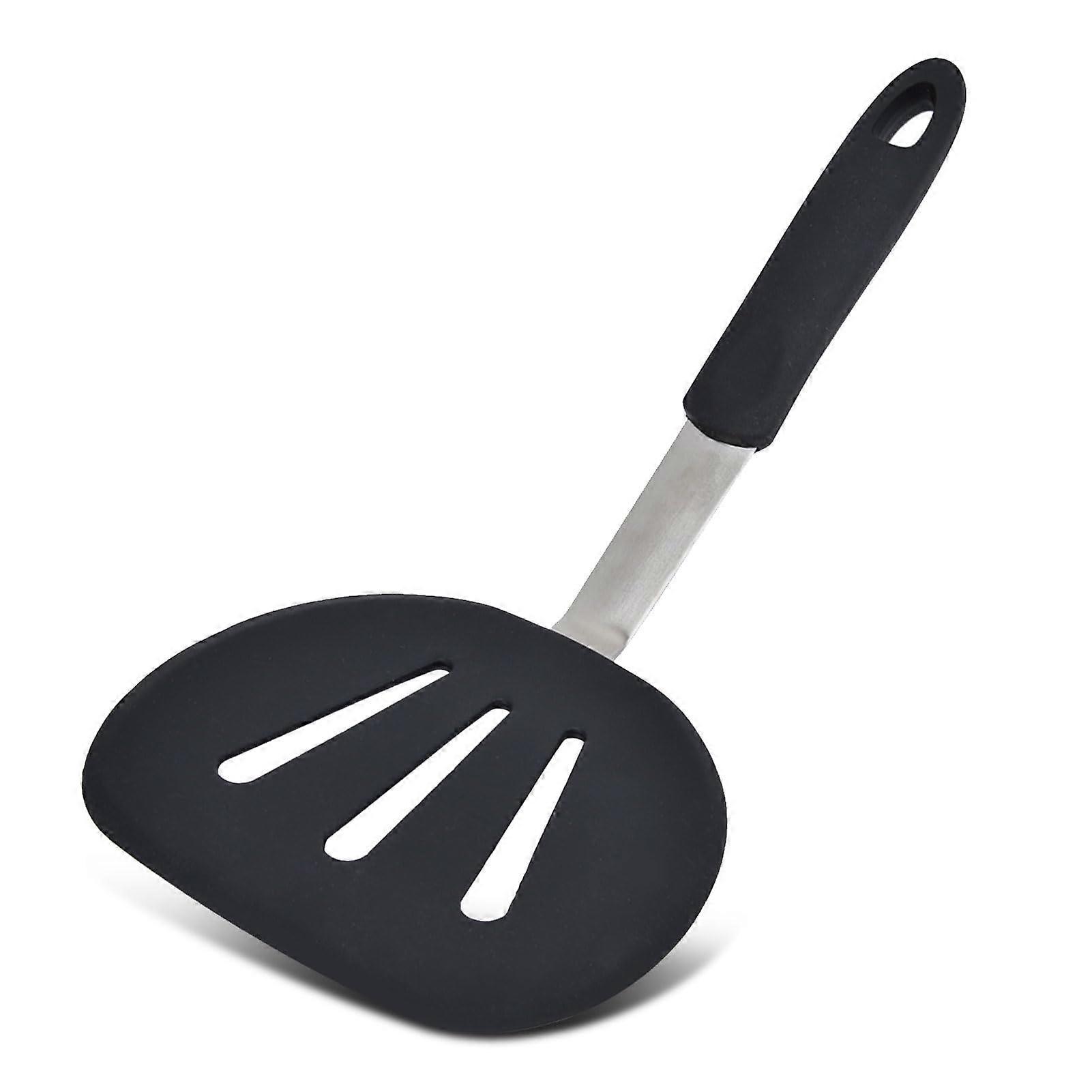 Silicone Spatula, 31.2 cm, Pancake Turner, Slotted Turner, Plastic Spatula, Heat Resistant Silicone Slotted Spatula for Pancakes, Egg and Omelette