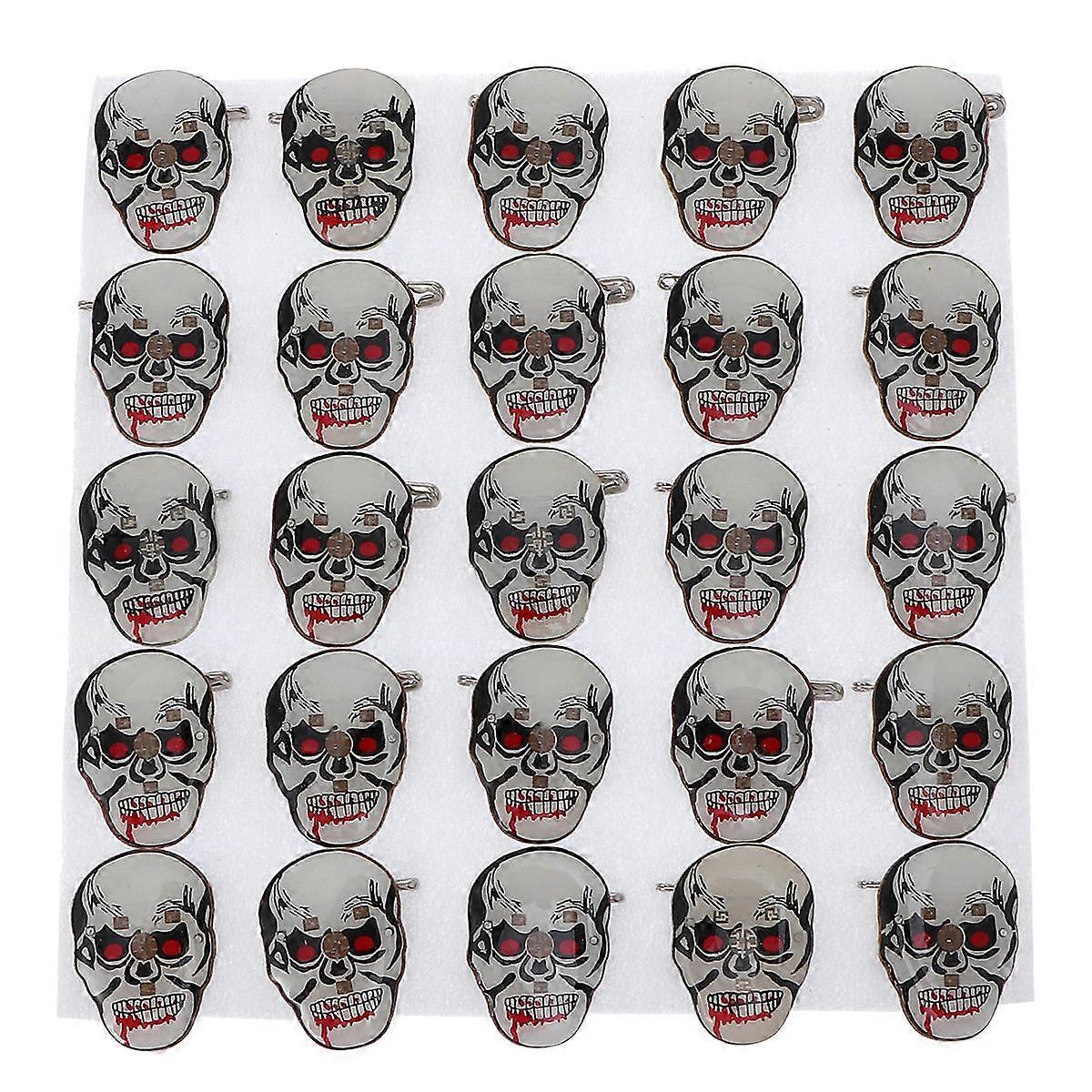 Glowing Effect LED Glowing Badge Halloween Parties Shape 25Pcs