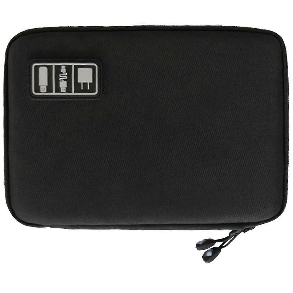 Travel Cord Organizer Storage Bag in Black for Electronics with Large Capacity and Water Dust Protection 10x15cm