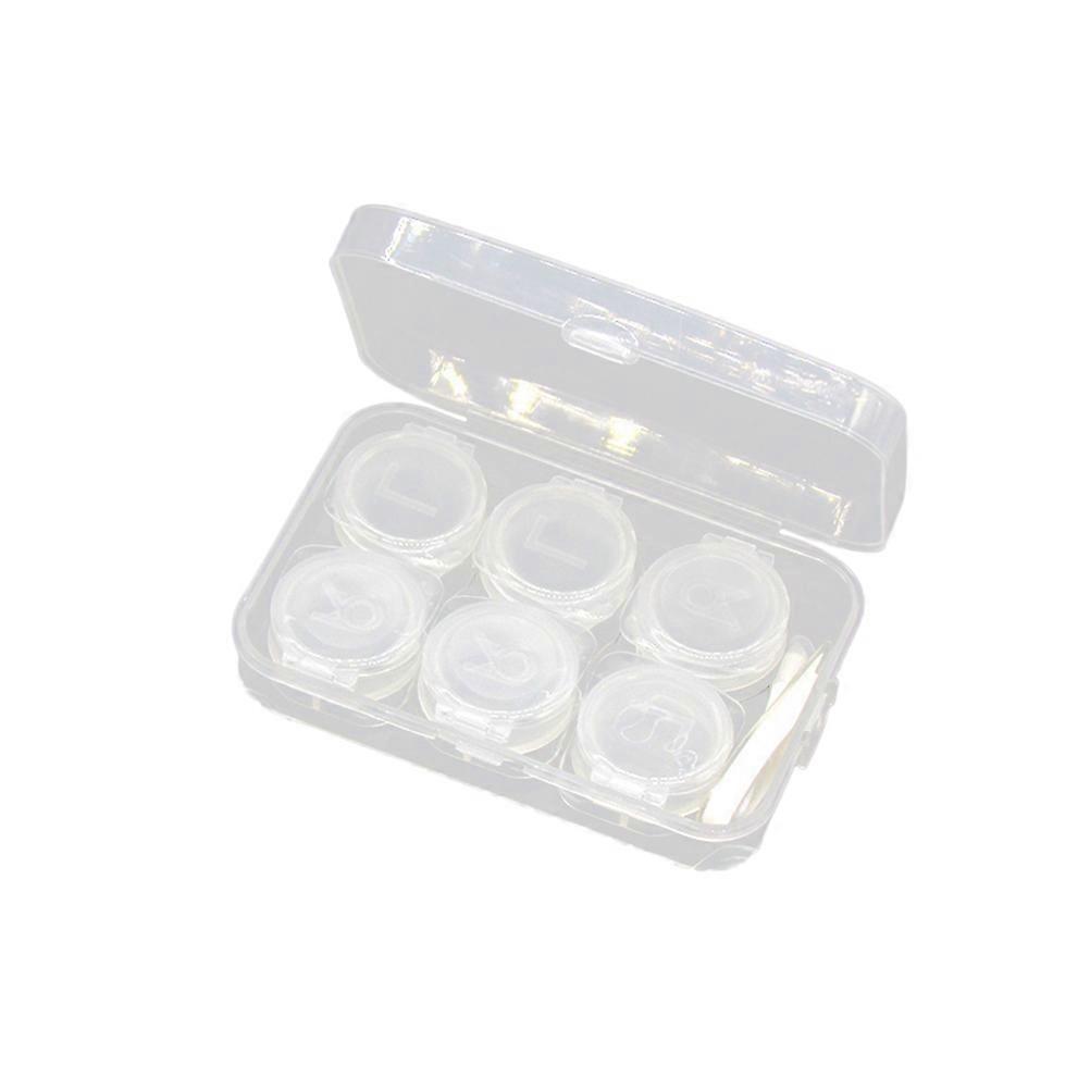 Lens Case Holder Transparent Clamshell Storage Box with Tweezers and Suction Stick Hygienic Travel Friendly for Home and Travel 3Set