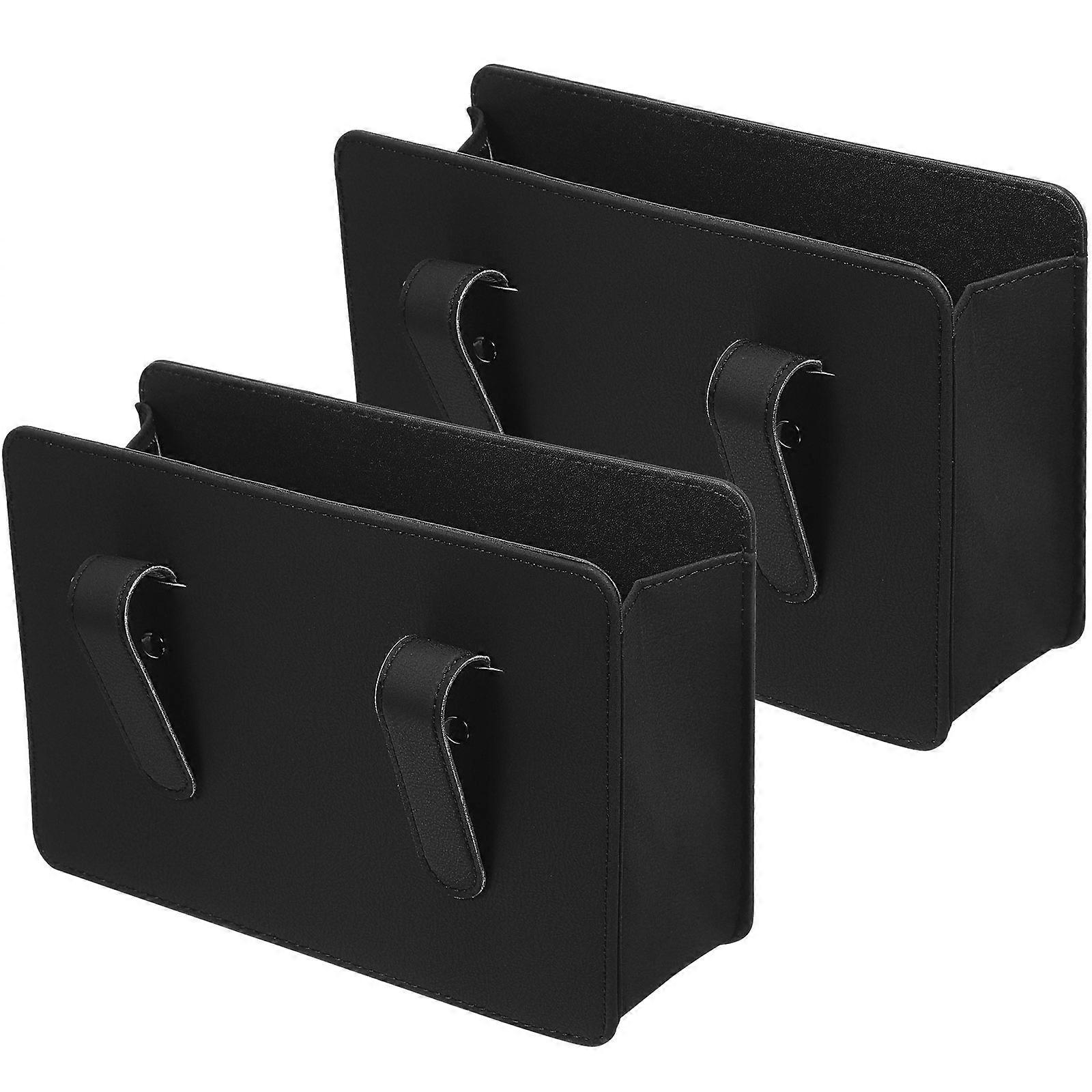 2pcs Car Door Organizer Car Storage Container Small Trash Bin Car Interior Accessory