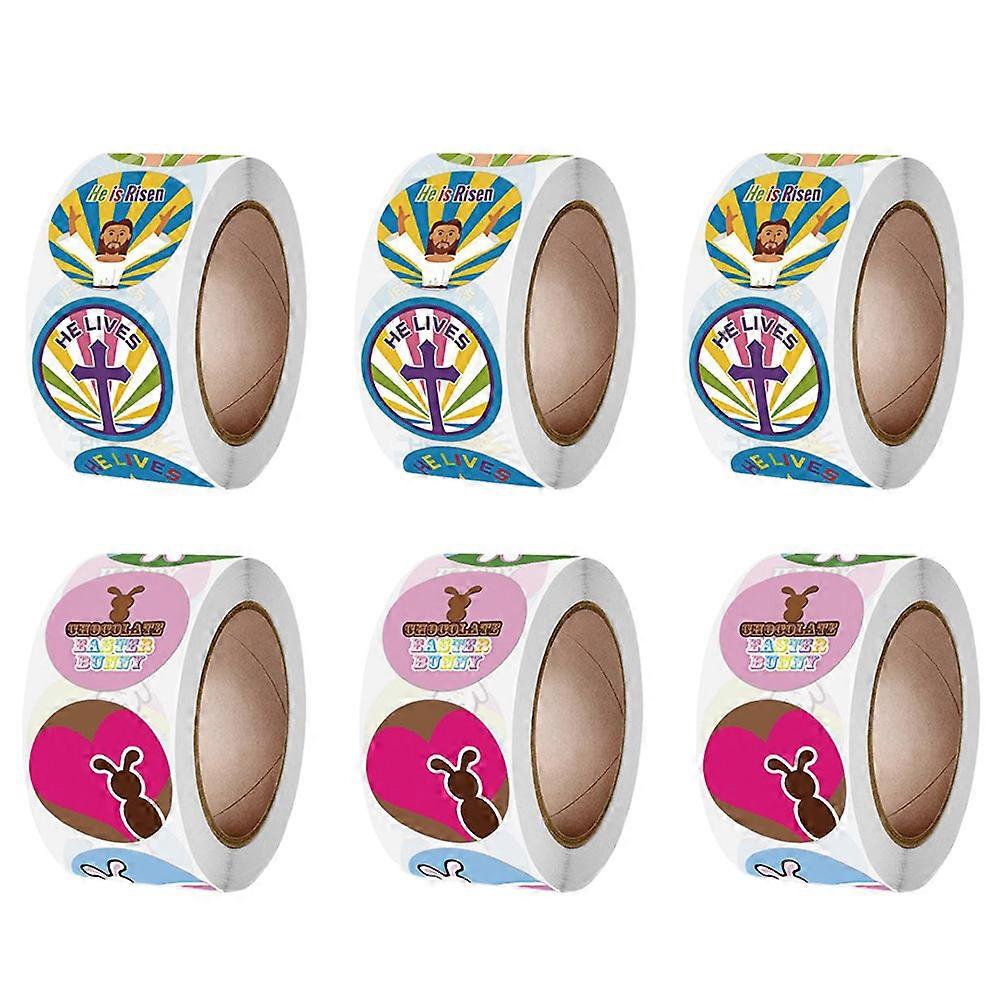 Small Business Stickers Envelope Labels Assorted Color 2.5x2.5x0.1cm Decorating 6 Rolls