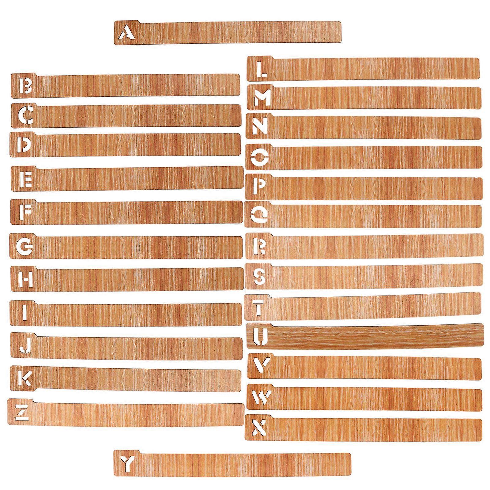 Wooden Alphabet Bookmarks Set 26pcs Mini Book Markers for Library Organization, Learning and Decorative Book Dividers