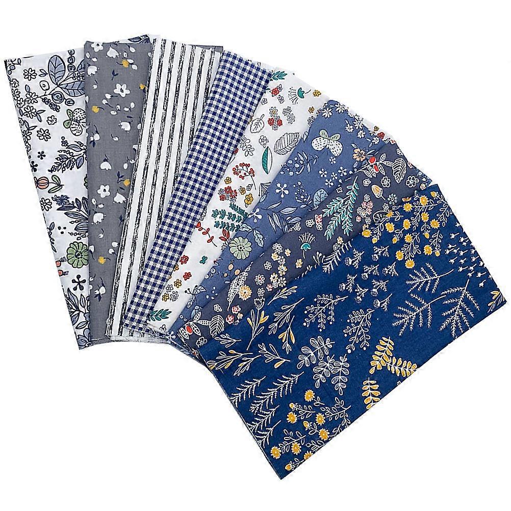 Patchwork Fabric Embroidered Cotton Fabric Assorted Color For Artists And Square Shape Diy Style Cuttable 8 Pcs