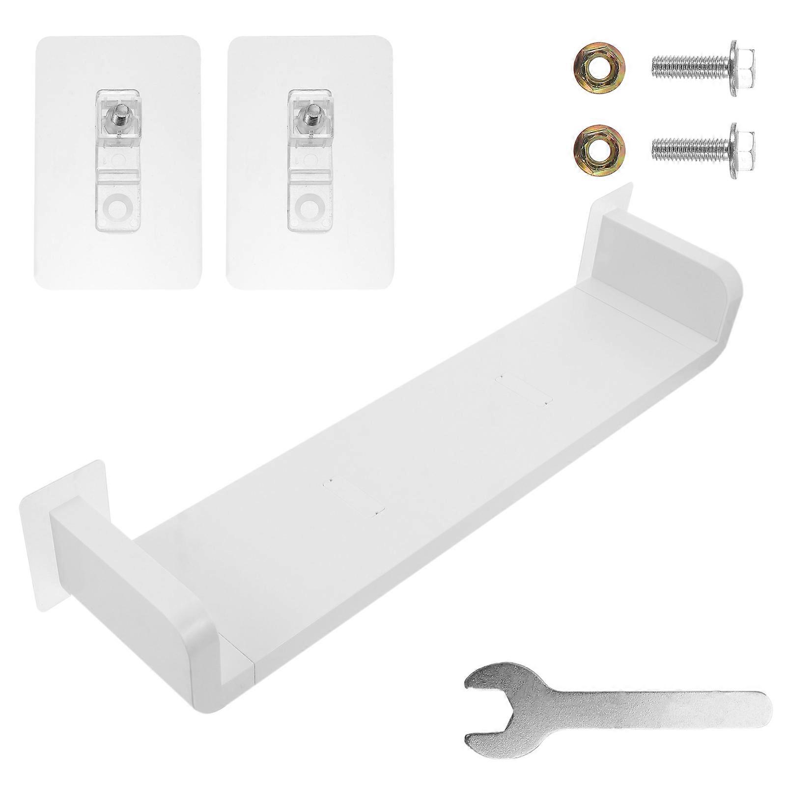 Wall Mounted U-shape Storage Shelf White Plastic Home Use No Water Accumulation 1pc