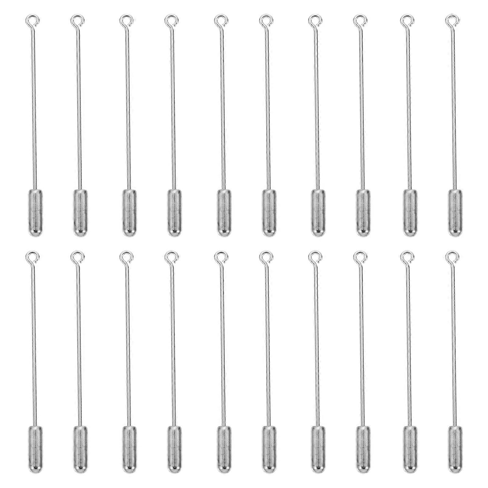 20pcs DIY Brooch Accessories – Shiny Safety Pins for Jewelry Making, Collar & Lapel Use – Unisex Design for Casual & Formal Occasions